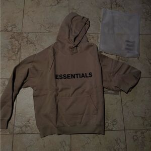 Essentials Men's Beige Hoodie